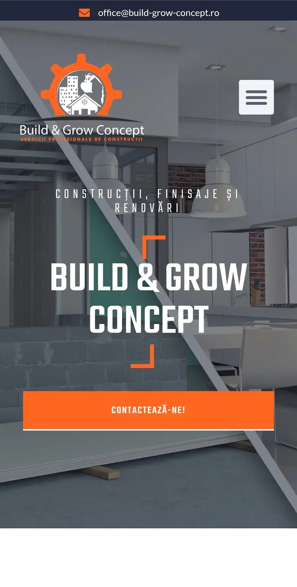 Previzualizare site de prezentare Build Grow Concept
