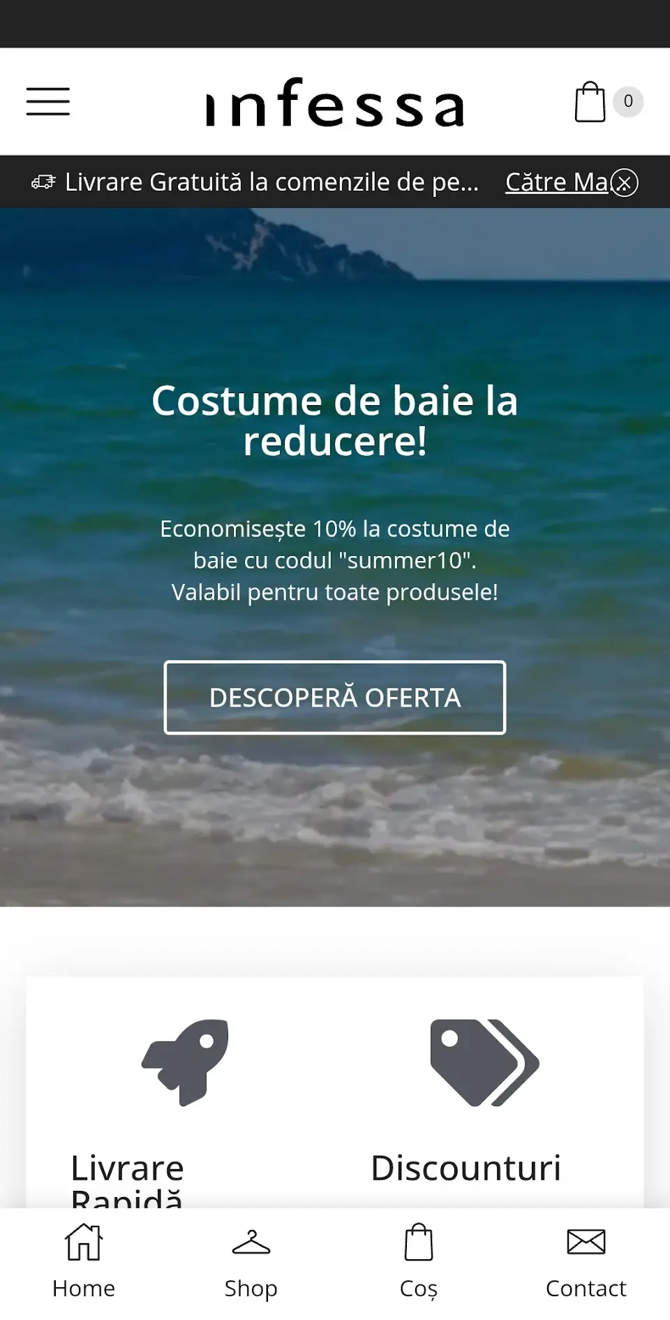 Previzualizare magazin online Infessa