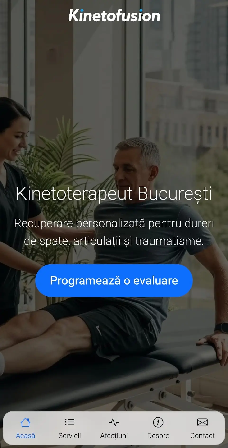 Previzualizare site de prezentare Kinetofusion