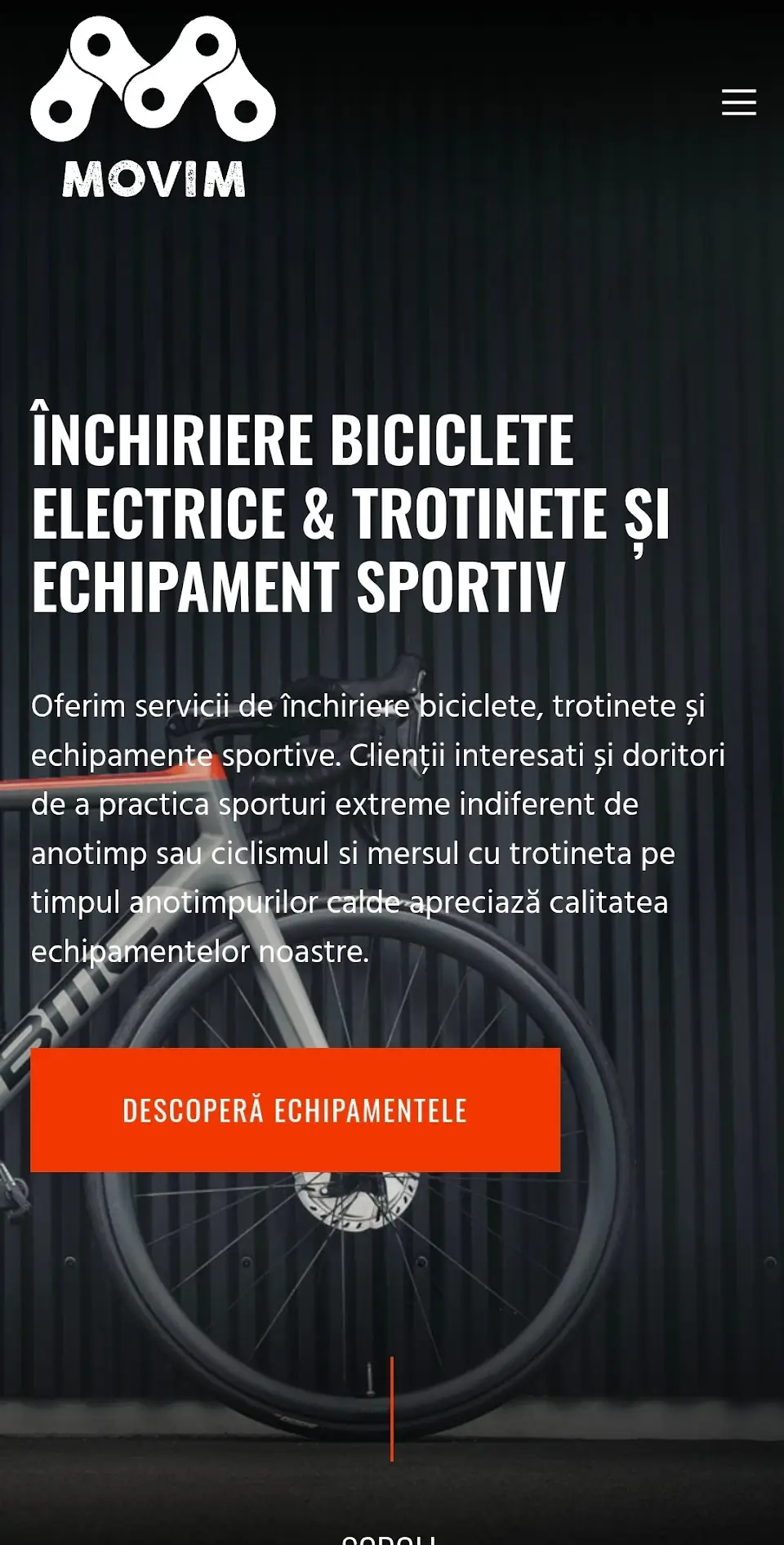 Previzualizare site de prezentare Movim