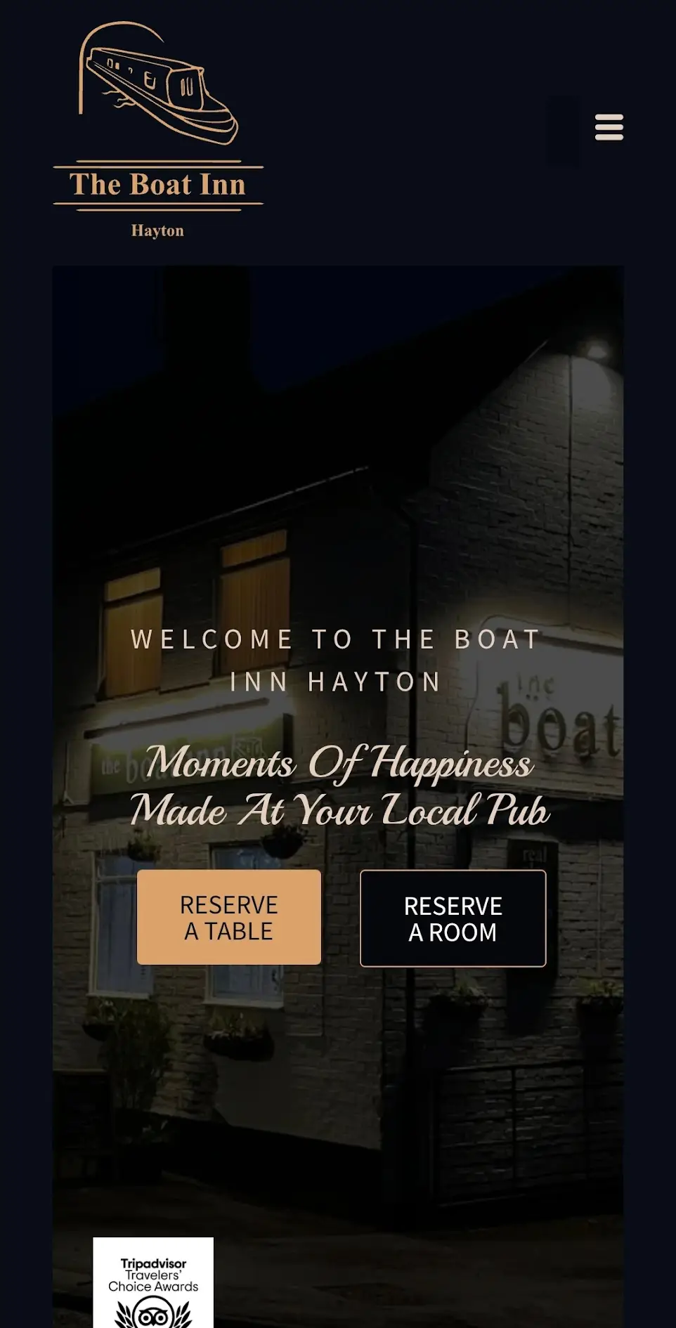 Previzualizare site de prezentare Theboatinnhayton